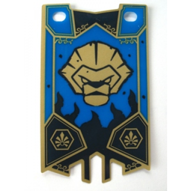 plastic flag 5 x 8.5 with chima lion tribe pattern