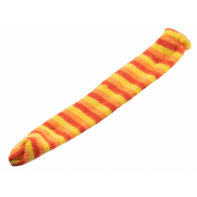 scala clothes sock knit female long with red orange and yellow stripes pattern
