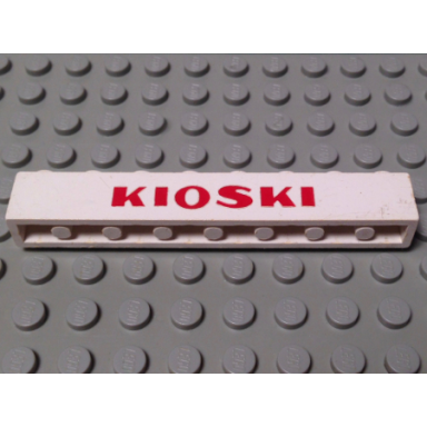 brick 1 x 8 with red kioski bold pattern