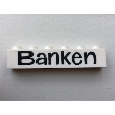 brick 1 x 6 with black banken pattern