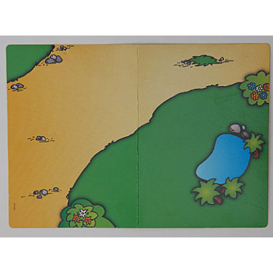 paper duplo playmat with dirt road and pond pattern cardboard from set 3092