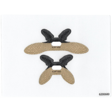 plastic wings with parademon webbed pattern sheet of 2 extended and collapsed wings