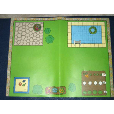 plastic playmat greenery with swimming pool from sets 3620 9130 duplo