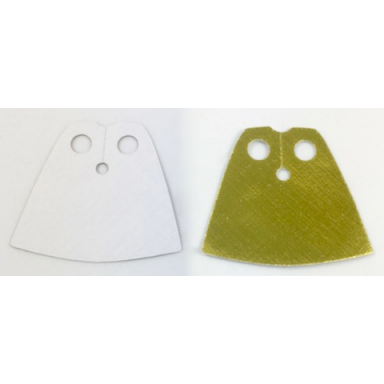 minifigure cape cloth short gold and white sides