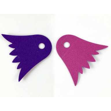minifigure cape cloth scalloped dark purple side magenta side - traditional starched fabric