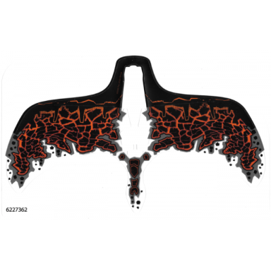 plastic wings with black orange and dark bluish gray rocks on transparent background pattern