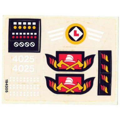 sticker sheet for set 4025 - 194305