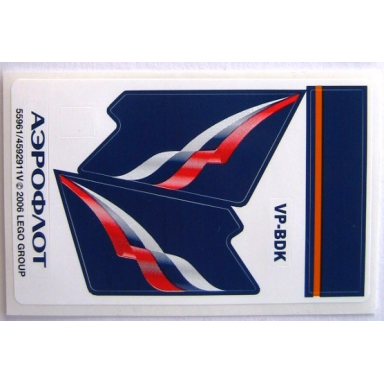 sticker sheet for set 4032-13 - sheet 2 aeroflot airlines cyrillic characters 55961 4592911v