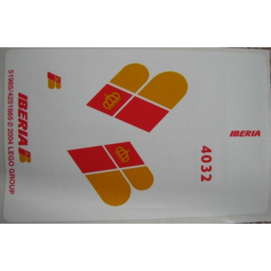 sticker sheet for set 4032-4 - iberia airlines 51985 4251665