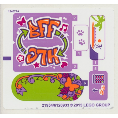 sticker sheet for set 41099 - north american version - 21954 6120933