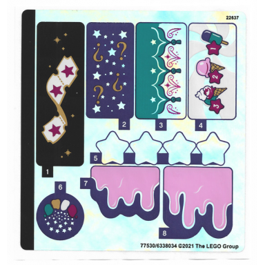 sticker sheet for set 41687 iridescent mirrored - 77530 6338034