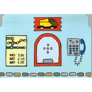 plastic backdrop for sets 3327 9125 - duplo train station ticket window