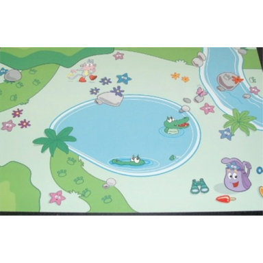 paper duplo playmat 24 x 22 with dora diegos animal adventure pattern