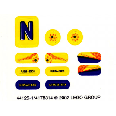sticker sheet for set 4299 - 44125 4178314