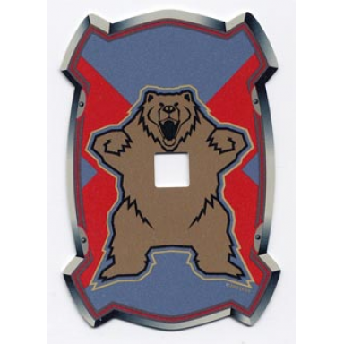 plastic shield undetermined type for large figures with knights kingdom santis bear pattern