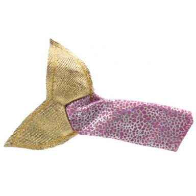belville fishtail for child with gold fins dark pink spots silver overlay pattern