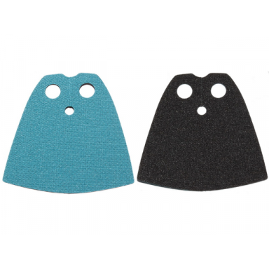 minifigure cape cloth standard - starched fabric - 3.9cm height with dark azure and black sides