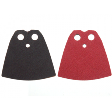 minifigure cape cloth standard - starched fabric - 4.0cm height with dark red and black sides