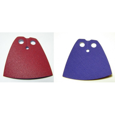 minifigure cape cloth standard - starched fabric - 4.0cm height with dark red and dark purple sides