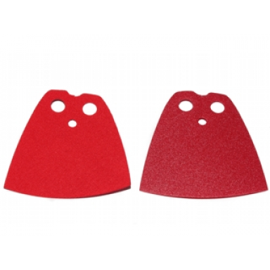 minifigure cape cloth standard - starched fabric - 4.0cm height with dark red and red sides