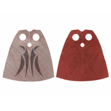minifigure cape cloth standard - starched fabric - 4.0cm height with dark red and dark bluish gray sides with dark slashes pattern general grievous
