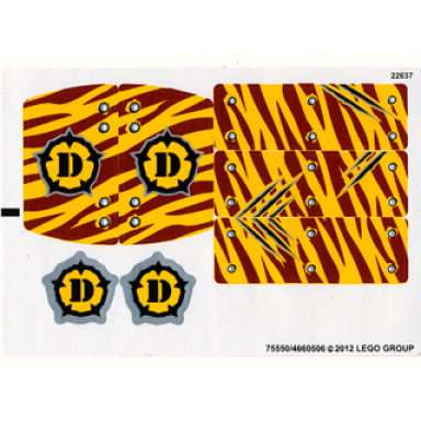 sticker sheet for set 5888 - 75550 4660506