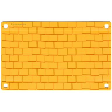 plastic part for set 5941 - bright light orange roof with shingles pattern