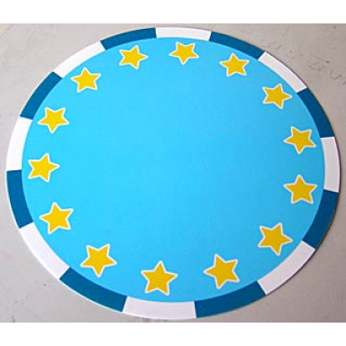plastic playmat duplo circus ring with yellow stars pattern
