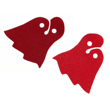 mini doll cape cloth large front collar jagged end red and dark red sides