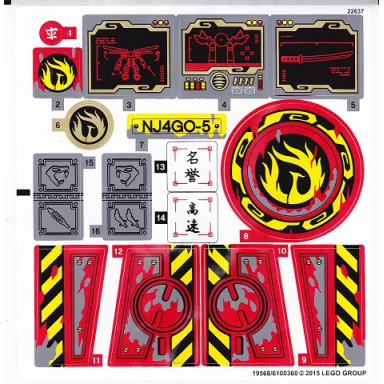 sticker sheet for set 70750 - international version - 19568 6100360