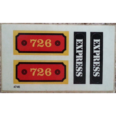 sticker sheet for set 726 - 4746