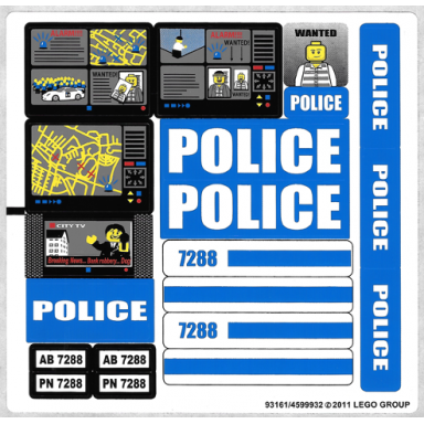 sticker sheet for set 7288 - 93161 4599932