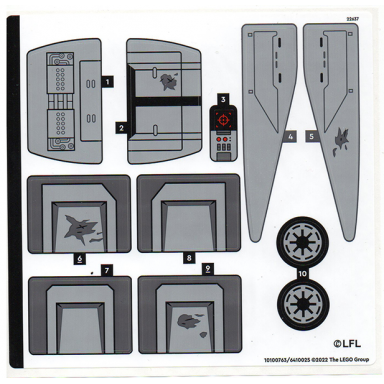 sticker sheet for set 75337 - 10100763 6410025