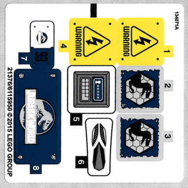 sticker sheet for set 75920 - north american version - 21376 6115950