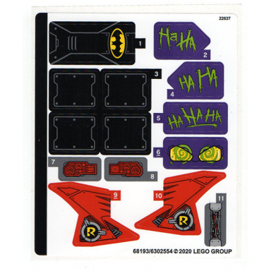 sticker sheet for set 76159 - 68193 6302554