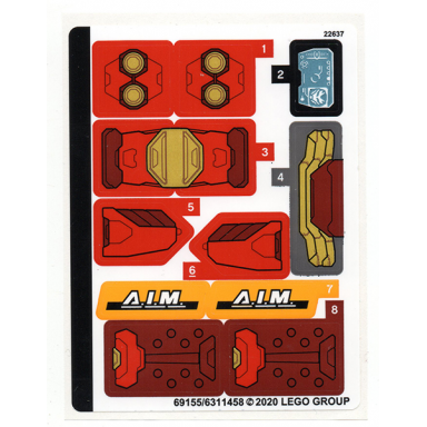 sticker sheet for set 76164 - 69155 6311458