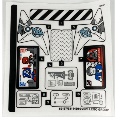 sticker sheet for set 76166 - 69157 6311460