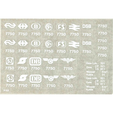 sticker sheet for set 7750 - 191925