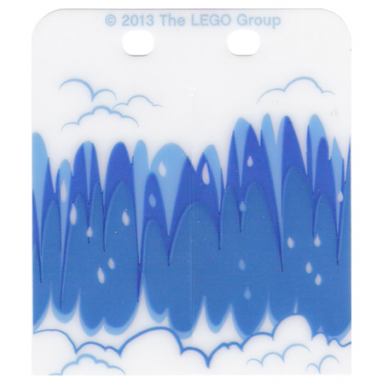 plastic part for set 79110 - waterfall with white foam pattern