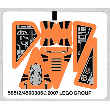 sticker sheet for set 8101 - 58512 4500385