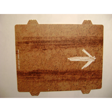 paper cardboard ramp with tire tracks and white chalk arrow for set 8496 62847