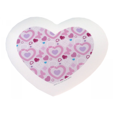 plastic part for set 853552 - heart touch pad with white border butterflies hearts and 2 x 2 studs pattern