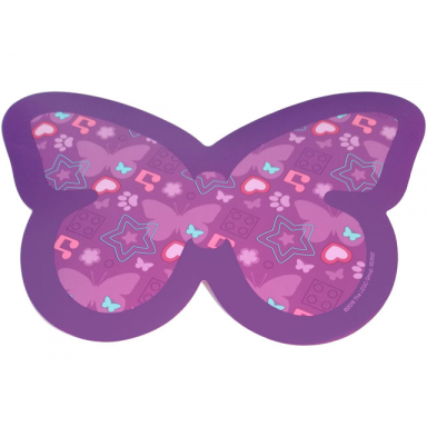 plastic part for set 853552 - butterfly touch pad with dark purple border hearts stars music notes paw prints and 2 x 2 studs pattern