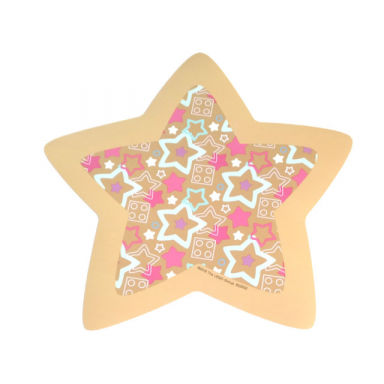 plastic part for set 853552 - star touch pad with tan border stars and 2 x 2 studs pattern