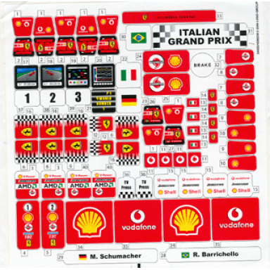 sticker sheet for set 8672 - r barrichello version - 54402 4288238