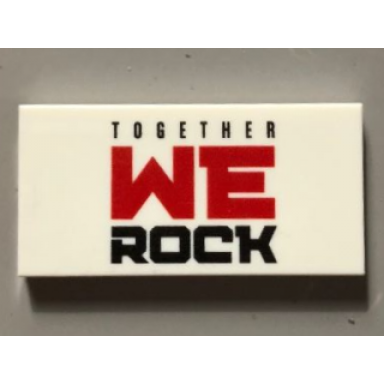 tile 2 x 4 with together we rock pattern