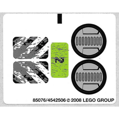 sticker sheet for set 8957 - 85076 4542506
