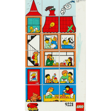paper duplo mosaic picture puzzle key card from set 9221 - home