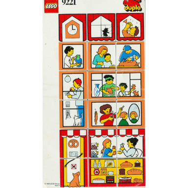 paper duplo mosaic picture puzzle key card from set 9221 - town