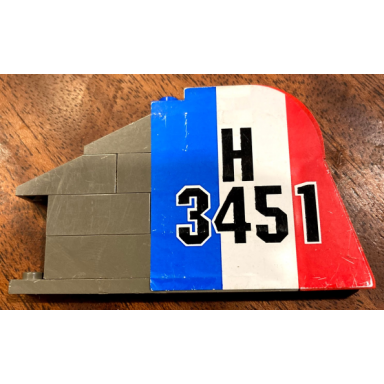 stickered assembly 10 x 1 x 5 with black h 3451 on french flag pattern on both sides stickers - set 3451